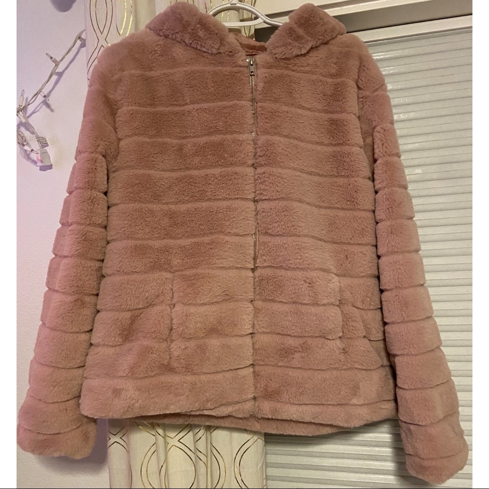 Rue21 Pink Fuzzy Zip-up Jacket